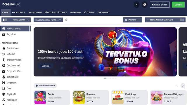 CasinoEuro casino screenshot